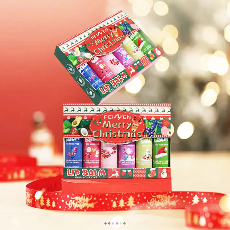 PEINIFEN 6-Pack Fruit Lip Balm Set – Moisturizing & Long-Lasting Lip Balm Set Oasis Select