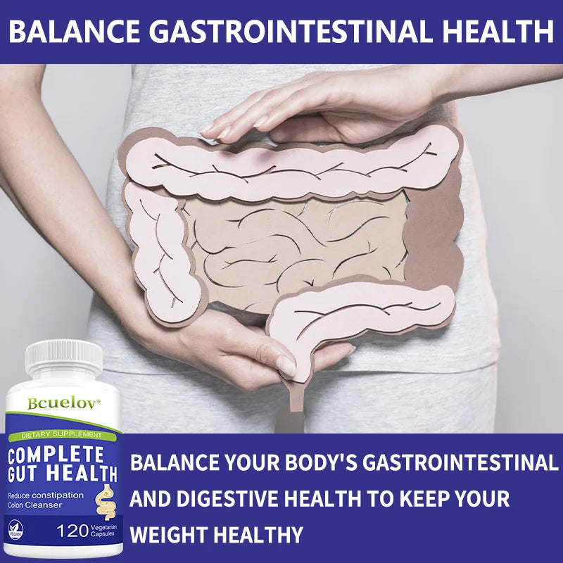 Gut Health Capsules – Senna Leaf, Ginger & Dandelion Root 5-in-1