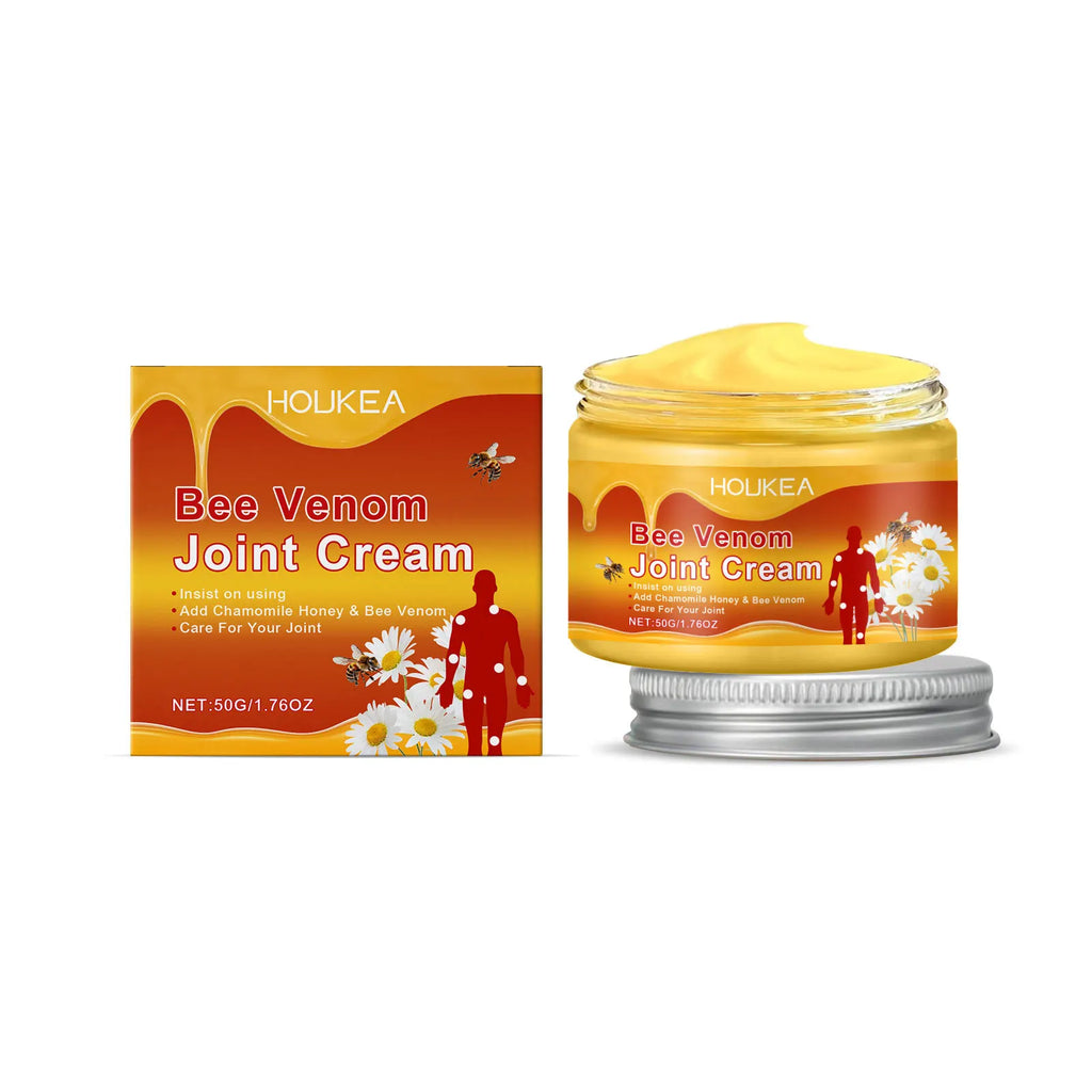 HOUKEA Bee Venom Joint Cream Hydration Relieve Muscle Soreness Quick Absorption Suitable for All Skin Types Joint Massage Cream Oasis Select 50g Boxed