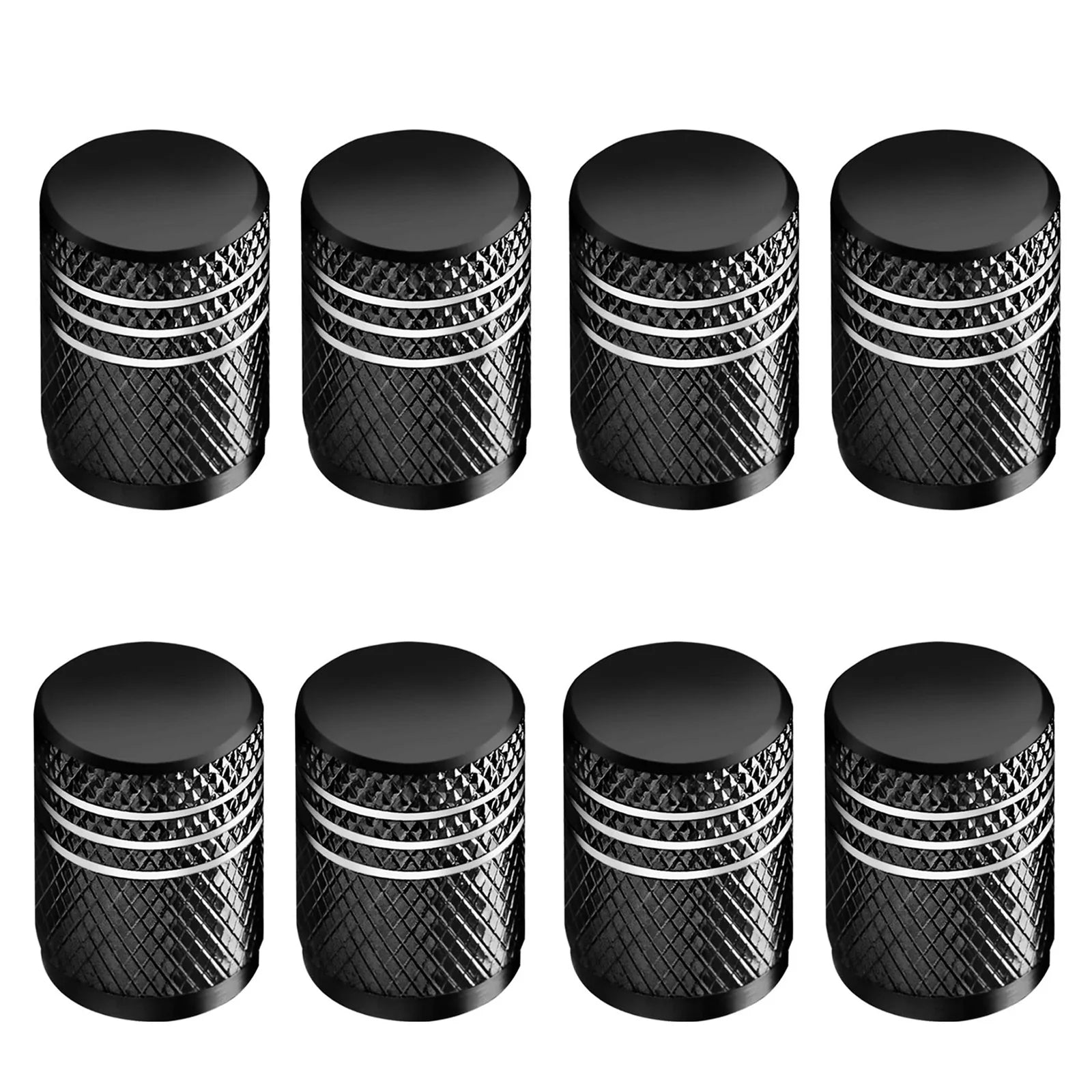 Tire Valve Stem Cap Cover - (4 Pack) Tire Air Caps Metal with Plastic Liner Corrosion Resistant Leak-Proof for Car Motorcycle Oasis Select black 8pcs