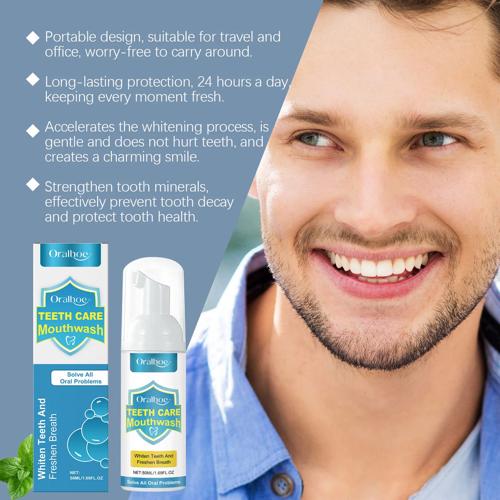 Teeth Whitening Foam - Gentle Oral Care Mousse For Fresh Breath & Stain Removal, Minty Tooth Cleaning Foam Oasis Select