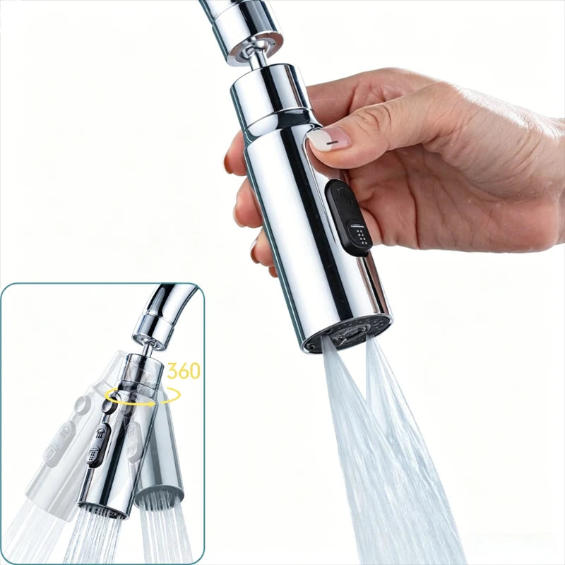 1pc Kitchen Faucet Aerator Faucet 3 Modes Bathroom Anti-splash Sprayer Kitchen Taps Anti-Splash Tap Booster Shower Filter Oasis Select