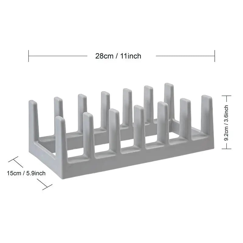 6 Grid Kitchen Organizer Rack Space-Saving Drying Storage Tray For Pots Pans Lids & Cutting Boards- Durable Countertop Organizer Oasis Select