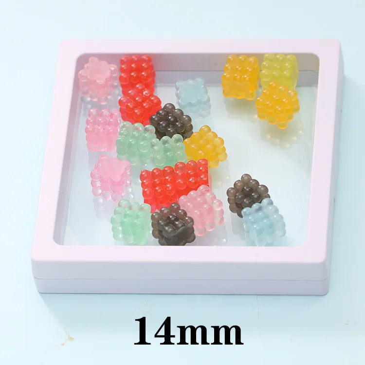Glow-in-the-dark Kung Fu Chicken Simulation Resin Yellow Chicken Cartoon Animal Small Decoration Children Toy Gift Oasis Select luminous round cube 10 PCS