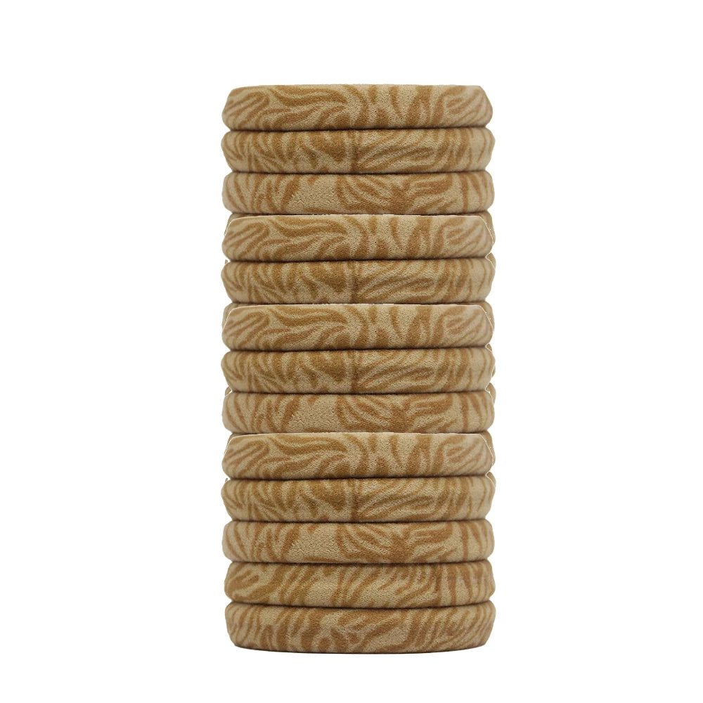 50pcs Seamless Elastic Hair Ties No Damage Ponytail Holders Leopard Animal Print Bands for Women Girls Thin Thick Hair Accessory Oasis Select C