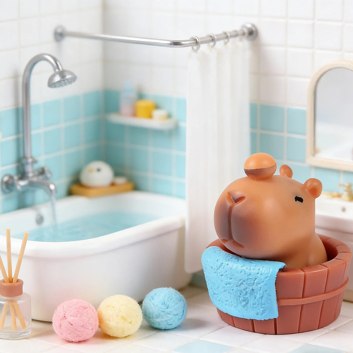 12/18 PCS Capybara Cake Topper Kawaii Car Dashboard Ornament Desk Decor Calming Animal Figurine for Console Shelf Office Oasis Select