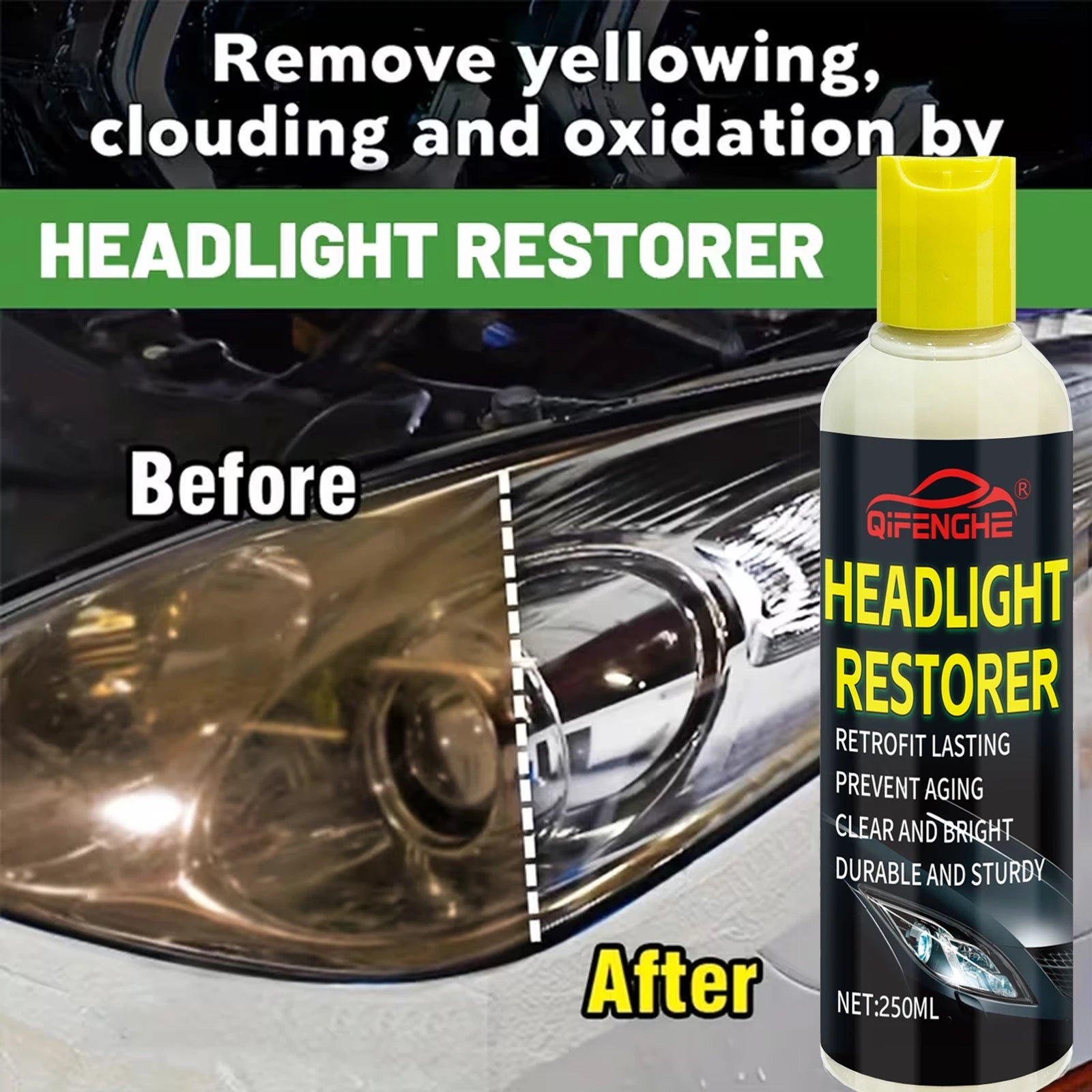 8.5oz Car Headlight Restoration Fluid – Crystal Coating