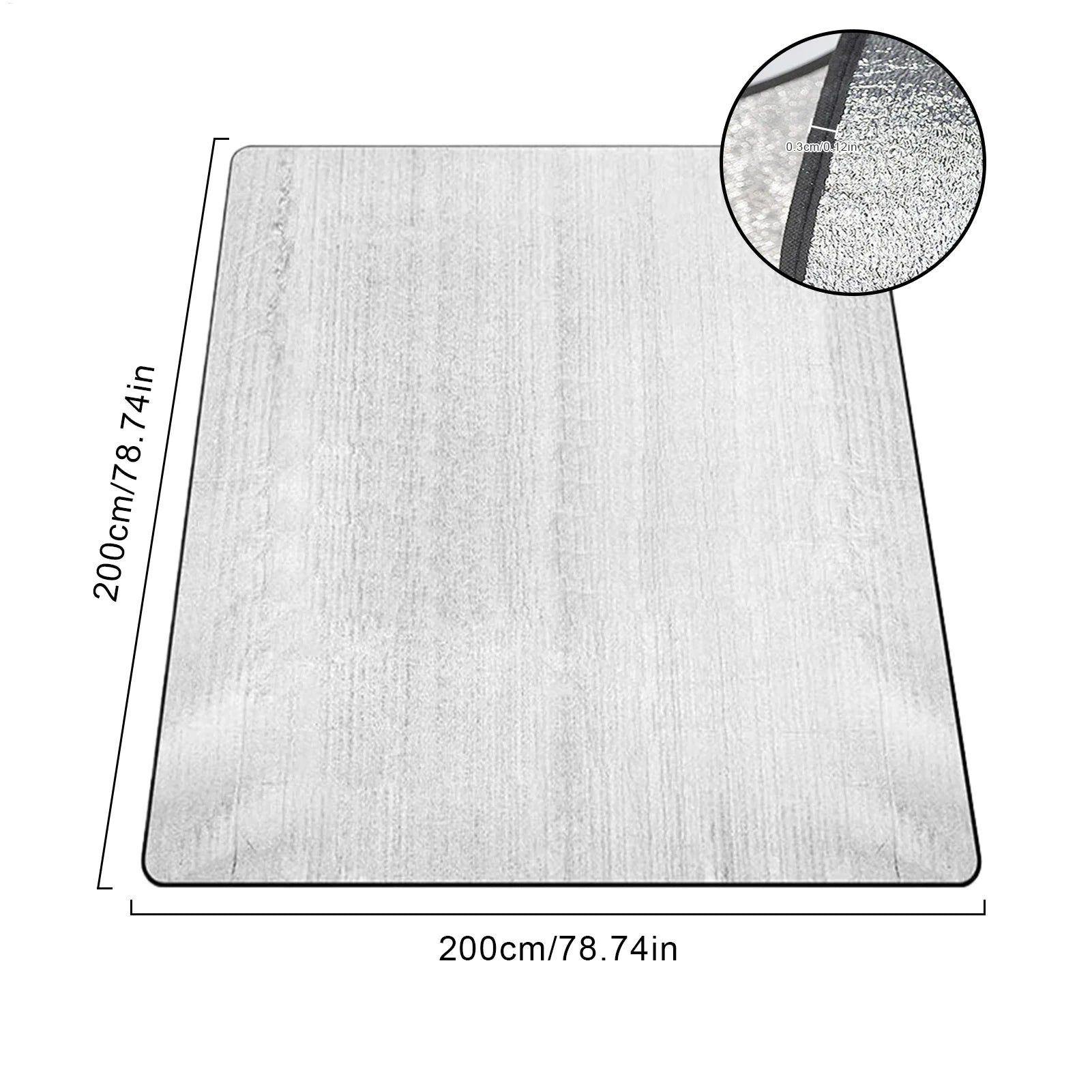 200x200cm Camping Sleeping Pad Waterproof Breathable Insulated Camping Pad Outdoor Mat Insulated Thickened Hiking Sleeping Pad Oasis Select