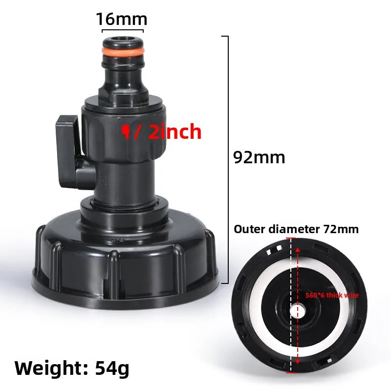 Stainless Steel IBC Tank Adapter S60x6 Coarse Thread to 1/2' & 3/4' Male And Female Spout for Water Storage Containers Oasis Select I