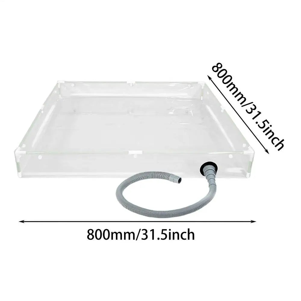 Shower Basin Pan Compact Non-Slip Bathing Tray Outdoor Shower Tub for Outdoor Indoor RV Motorhome Trailer Tent Camping Hiking Oasis Select White