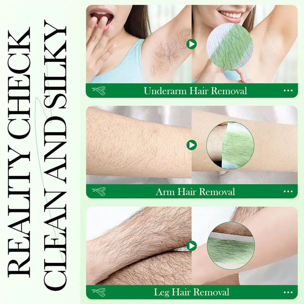 20PCS/Box Body Wax Strips Painless Hair Removal For Women At Home Depilatory Wax Strips Paper For Face Neck Arm Leg Body Beauty Oasis Select
