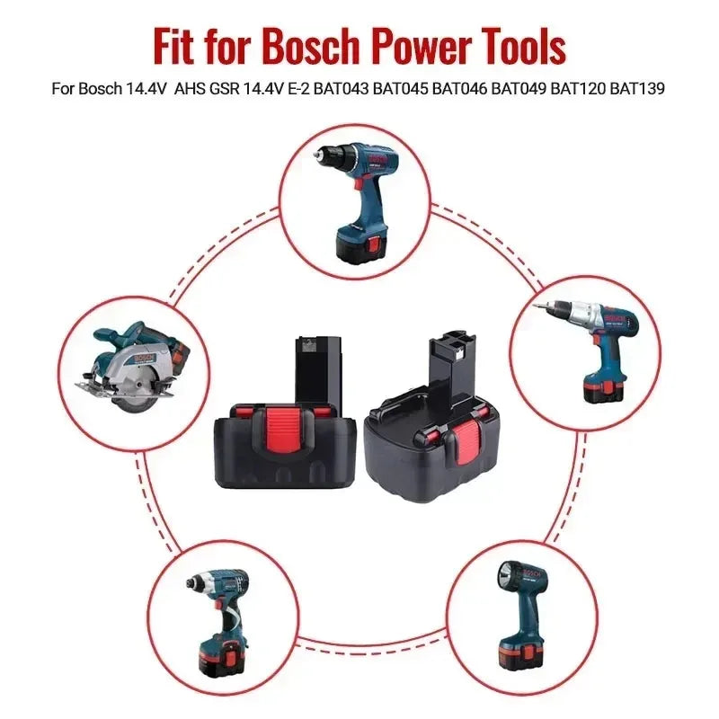 9800mAh For Bosch 14.4V Battery For Bosch D70745 2607335273 BAT038 BAT140 BAT040 BAT041 BAT159 2607335465 26073356 Drill Battery Oasis Select
