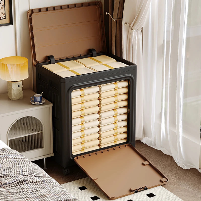Chinese-style clothing storage cabinet, folding clothing and quilt storage box, large-capacity flip-top storage cabinet Oasis Select