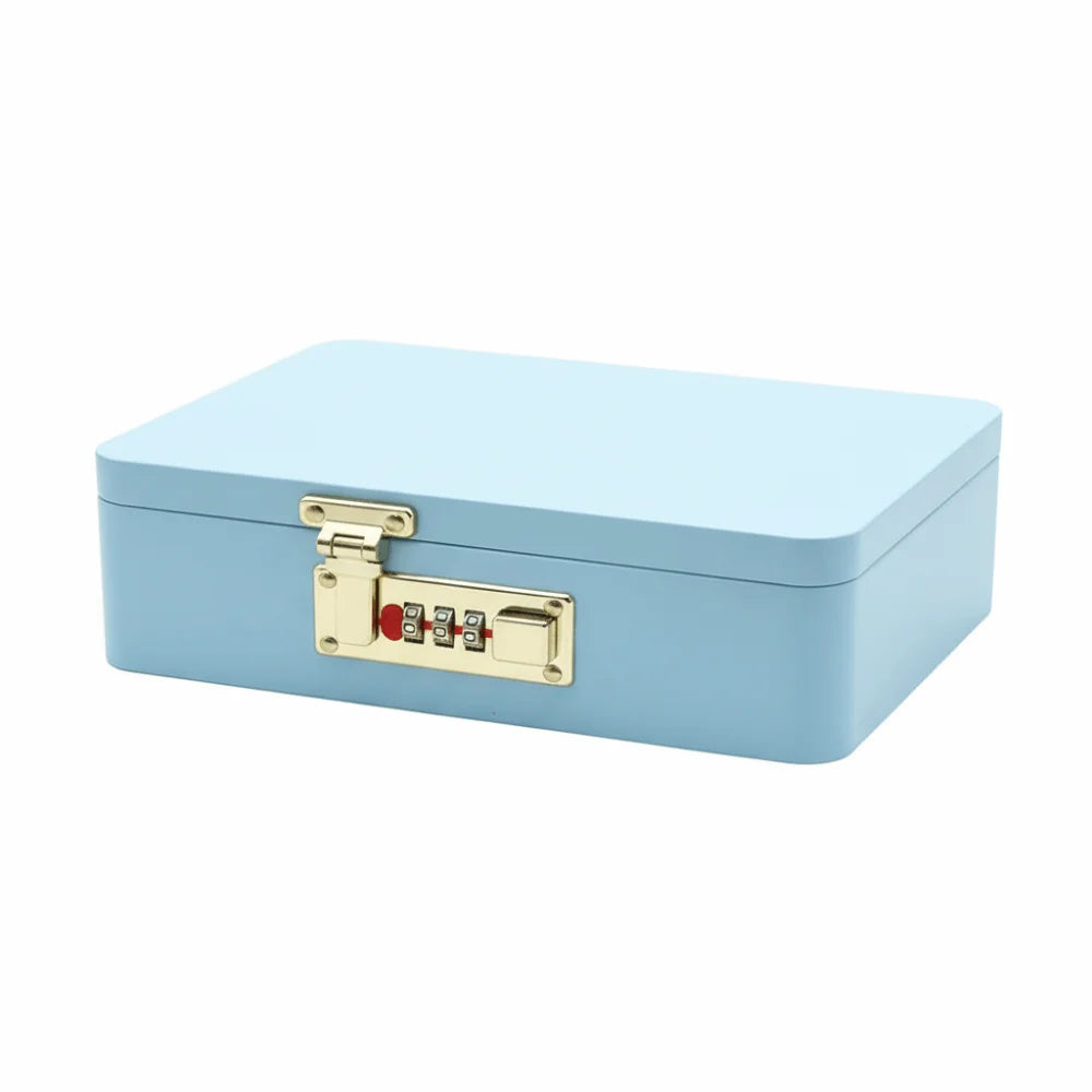 Metal Combination Lock Storage Box – Flip Top Key Safe