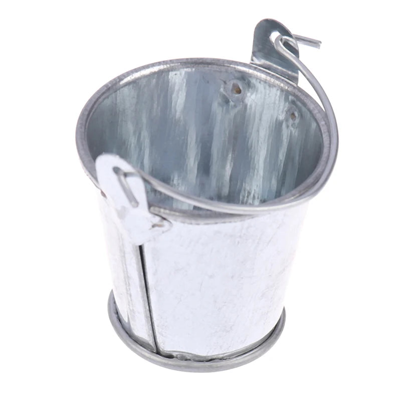 Mini Metal Tin Bucket Dollhouse Miniature Décor | 1:12 Scale