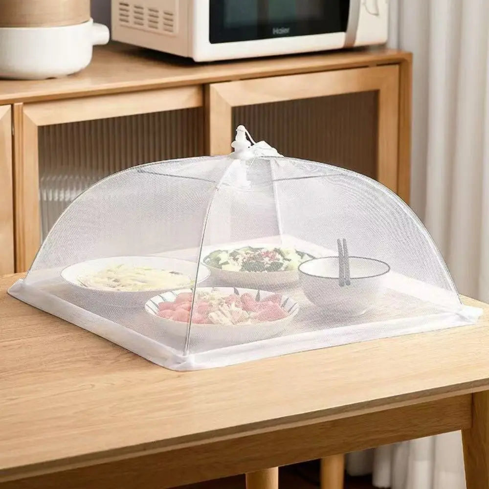 New Foldable Food Covers Breathable Anti Fly Mosquito Vegetable Cover Umbrella Dustproof Dining Table Mesh Cover Oasis Select