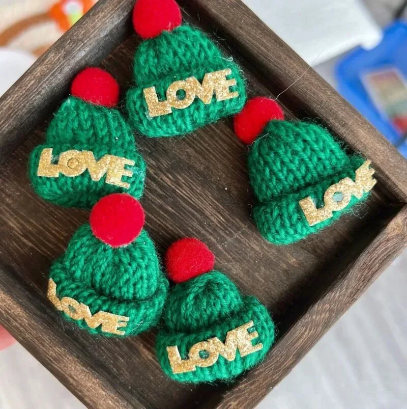 Mini Christmas Wine Bottle Covers Santa Hats Scarf Christmas Scarf Santa Hats for Dolls Home Decor Christmas Supplies Oasis Select