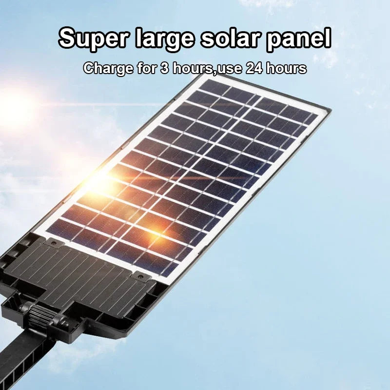Super Bright 804 LED Solar Lights Outdoor Street Lamp Sunlight 3 modes IPX68 Waterproof Garden Lighting With Smart Motion Sensor Oasis Select