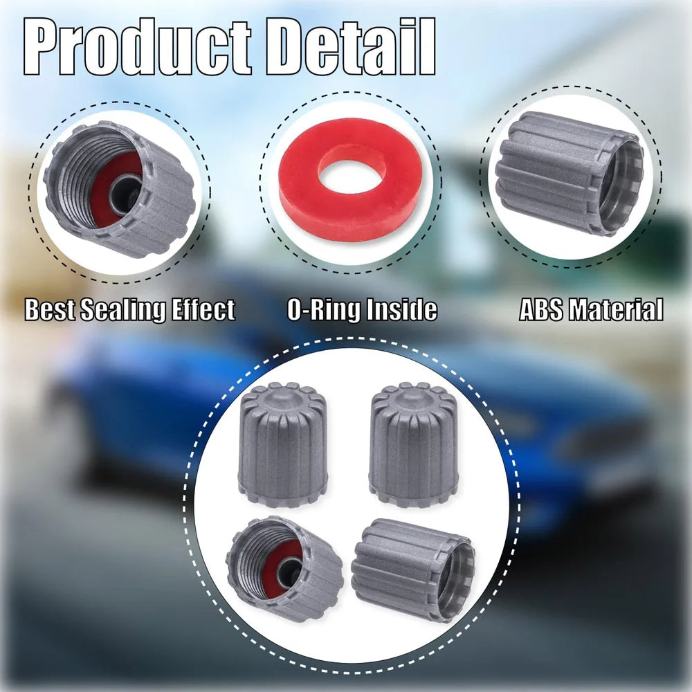 15PCS TPMS Plastic Wheel Tire Valve Stem Caps, with O-Ring Rubber Seal for Cars, SUV, Trucks, Bikes, Motorcycles, Bicycles Oasis Select