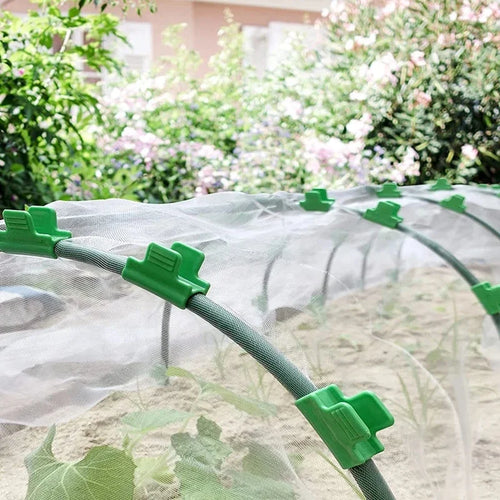 12Pcs Greenhouse Film Clamps Garden Tarpaulin Netting Tunnel Hoop Pipe Clamp Shed Row Cover Shading Frame Support Planting Tools Oasis Select