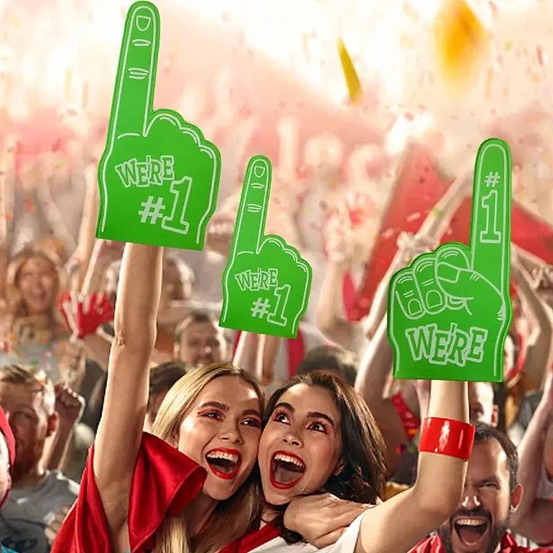 Finger Foams Sports Cheerleading Party Hand Props 1 Noise Makers Props Giant Hands Sports Favors Cheering Palm Party Props Oasis Select
