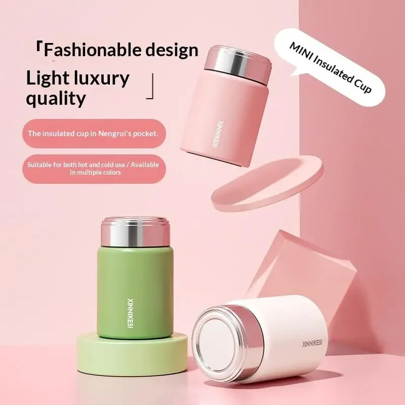 230ml Mini Stainless Steel 316 Thermos Mug Fashion Portable Pocket Vacuum Flask Coffee Tea Thermal Water Bottle Tumbler Oasis Select