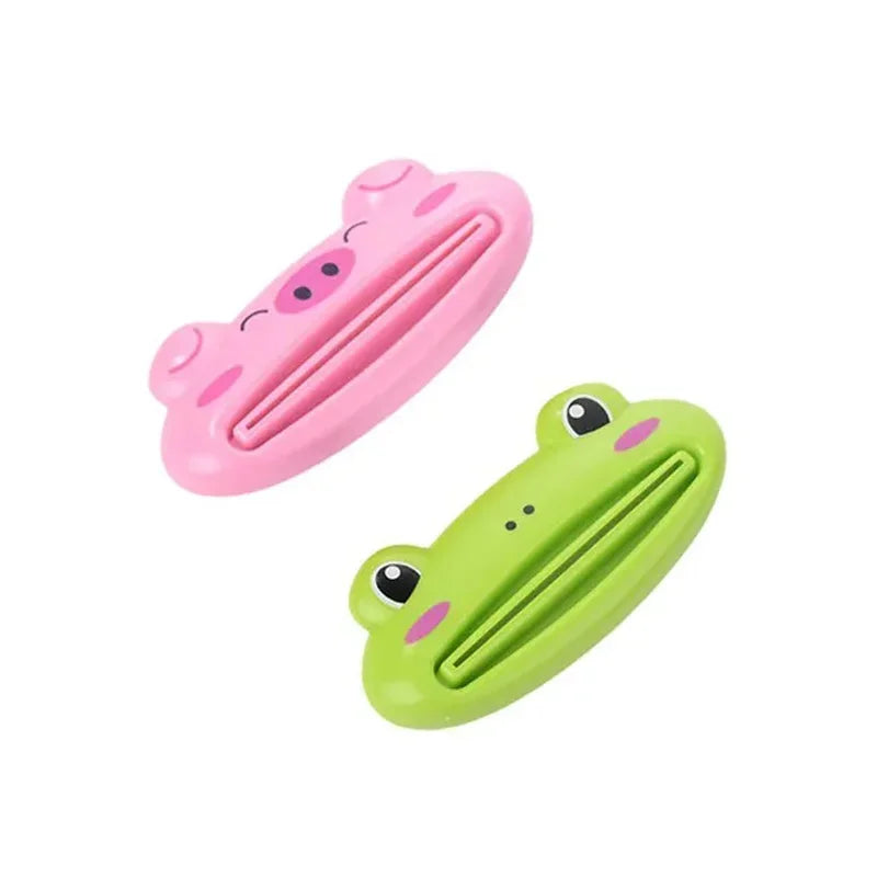 1/2/3pcs For Home Bathroom Animal Easy Toothpaste Dispenser Plastic Tooth Paste Tube Toothpaste Squeezer Rolling Holder Cocina Oasis Select 1pig 1frog