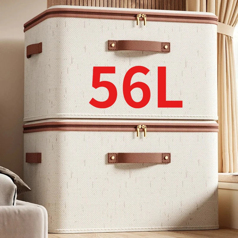 Zippered Storage Box With Lid - A Large Capacity Clothing Storage Box That Can Be Folded To Save Space In The Bedroom Wardrobe Oasis Select