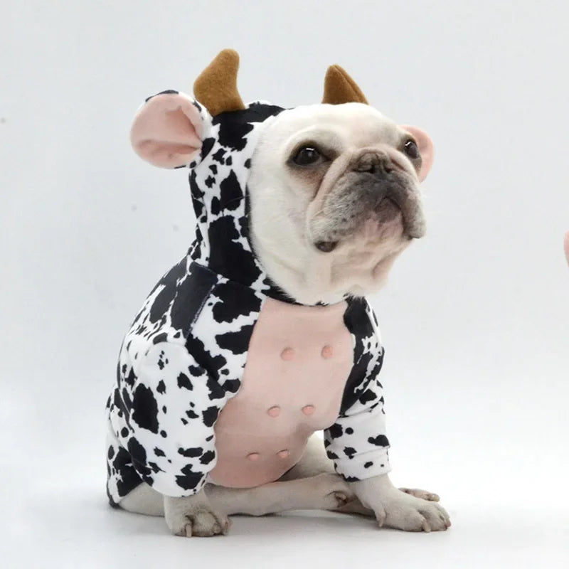 Dog Clothes for Small Medium Dogs Cow Pig Styling Outfit for French Bulldog Pet Puppy Clothing Funny Halloween Xams Dog Costume Oasis Select