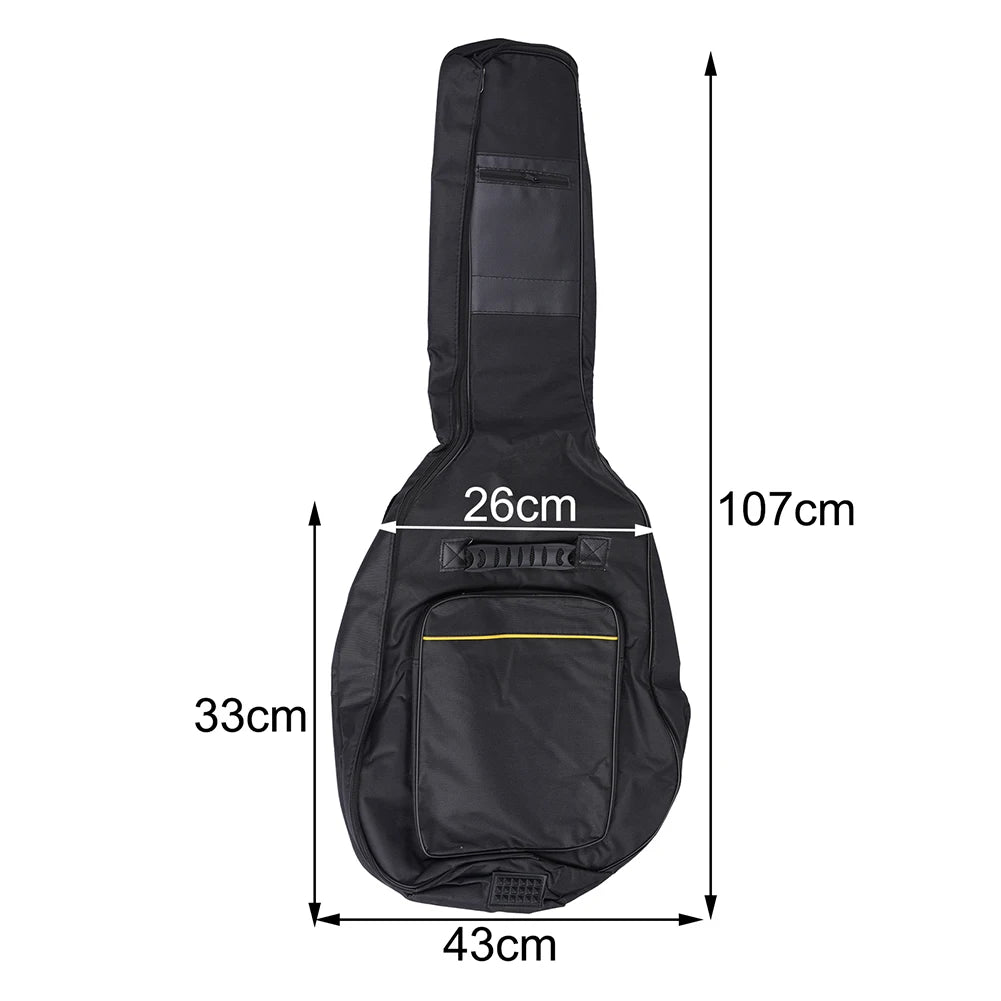 41Inch Guitar Bag Backpack Waterproof Bags Rip-stop Oxford Nylon Double Strap Padded Black Guitar Case Gig Bas Guitars Backpacks Oasis Select