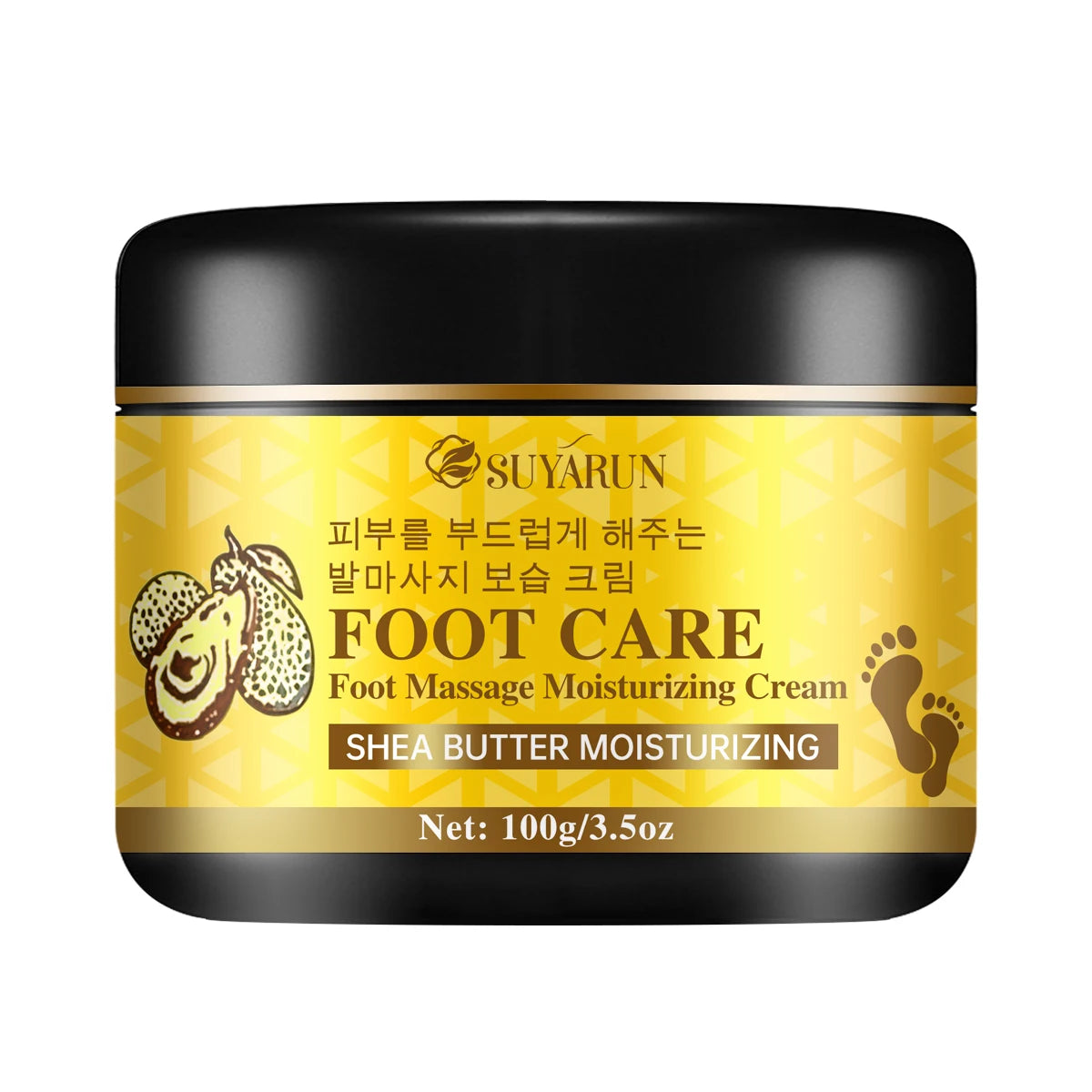 SUYARUN Oat & Witch Hazel Foot Cream - Moisturizing, Soothing, Cracked Heel Repair, Intensive Hydration for Dry Feet. Oasis Select 100g
