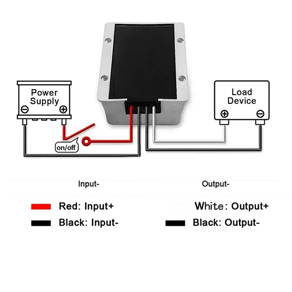 36V 48V to 12V 10A 20A 30A Voltage Reducer Step Down Converter Buck Regulator DC DC Golf Cart with Fuse CE RoHS Waterproof Oasis Select
