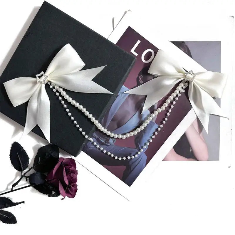 Lolita Pearl Bow Itabag Charm – DIY Bag Pendant & Hair Clip
