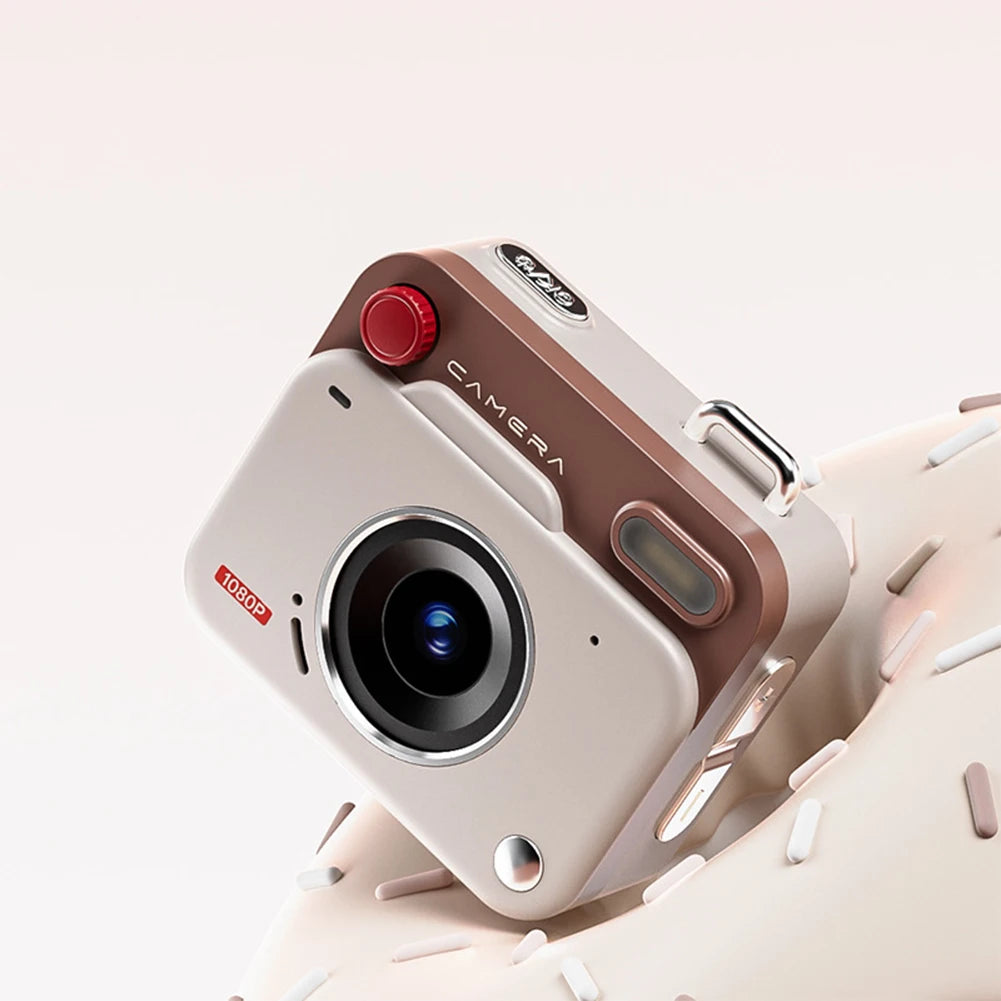 HD Retro Mini Digital Camera – 48MP, 1080P, Flash & Keychain