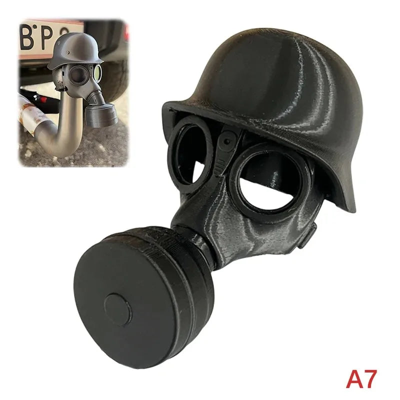 Trailer Hitch Cover With Steel Helmet And Gas Mask 3D Printed Trailer Hitch Ball Cover Prevent Receiver Tube From Rusting Oasis Select A7