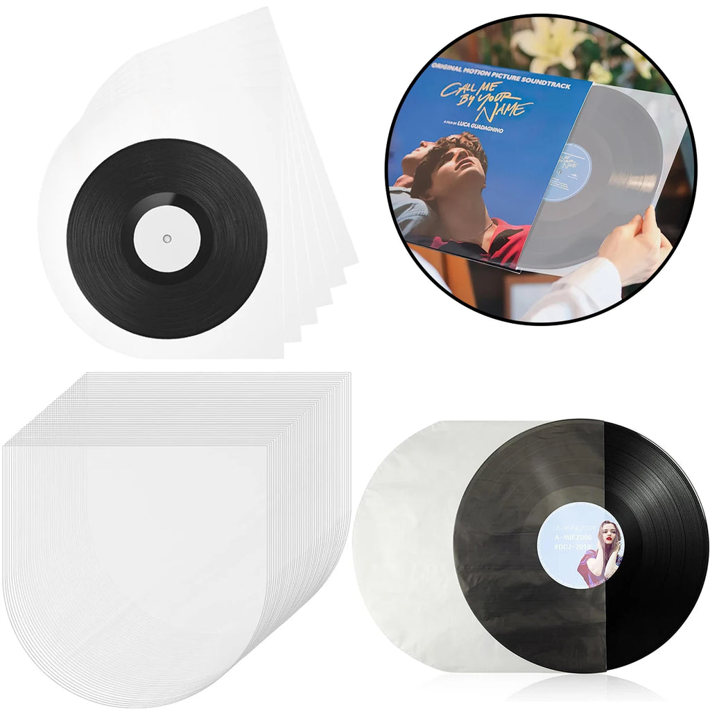 15/30/60 PCS Record Outer Sleeves – 12" Crystal Clear Protective Covers for LP Albums, Dust & Scratch Resistant Oasis Select