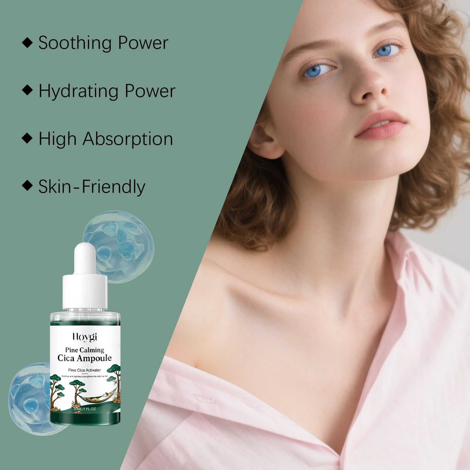 Hoygi Pine Cica Ampoule Serum – Hyaluronic Acid & Centella Face Serum Ampoule Oasis Select