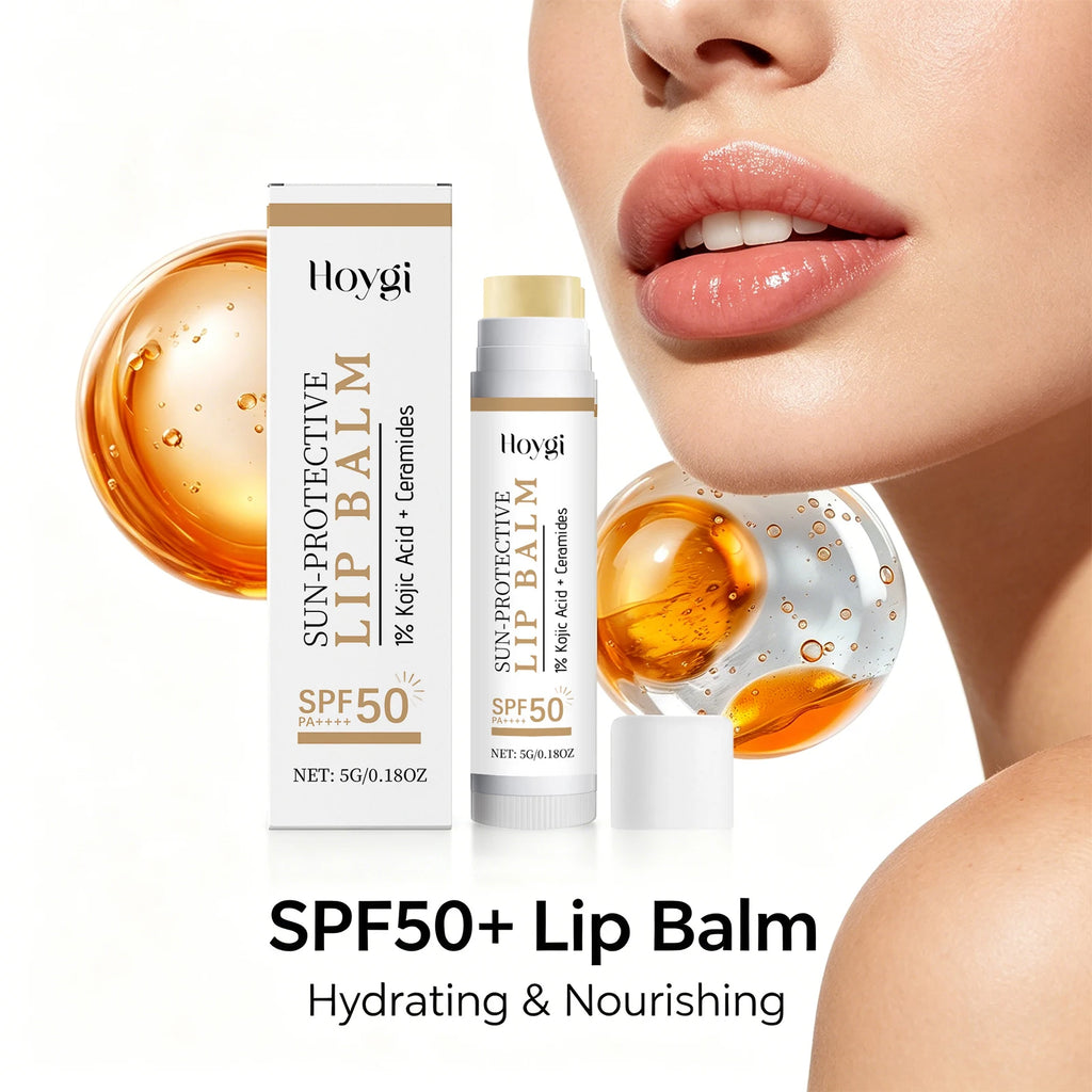 Spf50 Pa++++ Lip Balm 5g with 1% Kojic Acid & Ceramides, UV Protection Brightening Moisturizing Lip Stick for Dry Chapped Lips Oasis Select