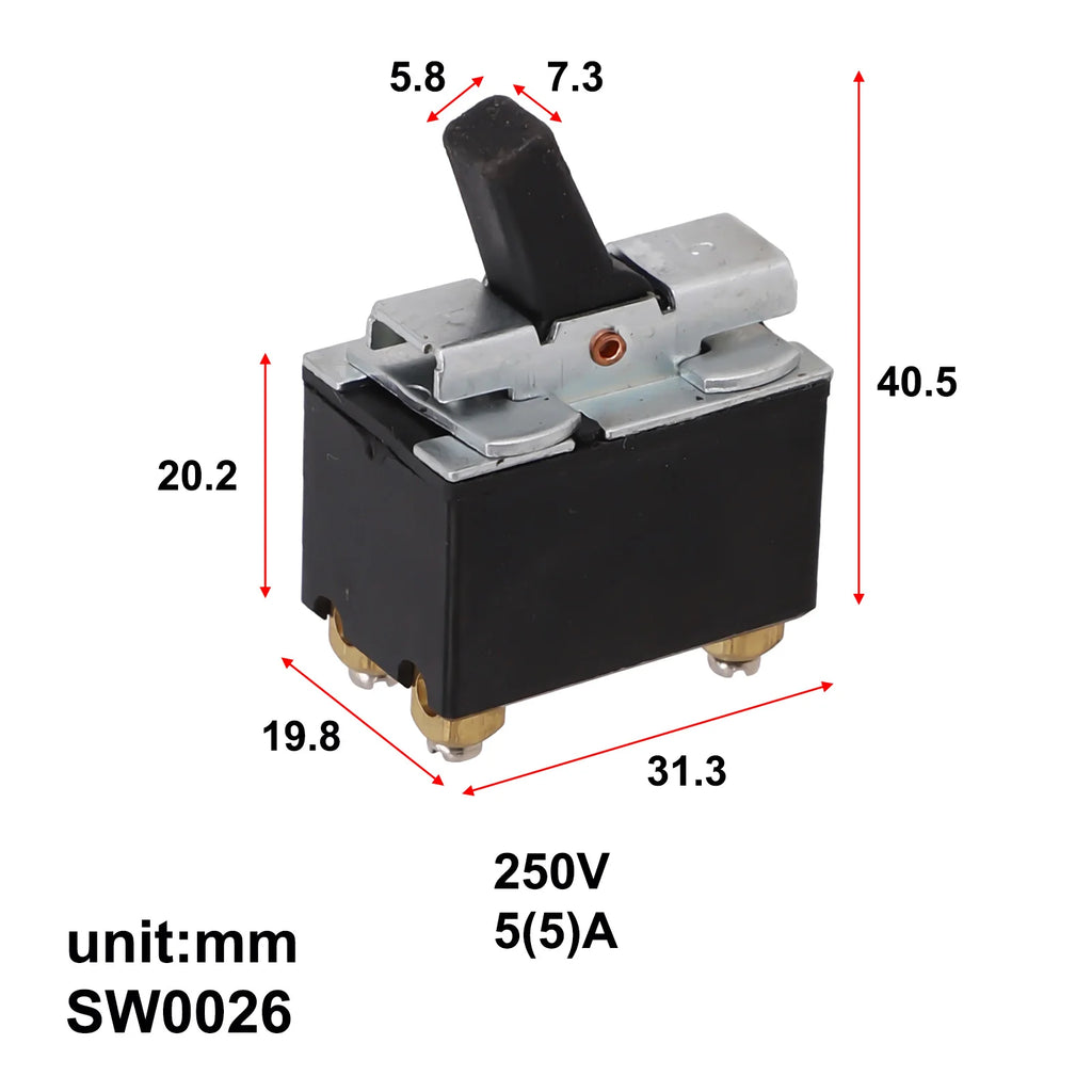 Power Tool Switch Angle Grinder Switch Cutting Machine Switch AC250V 5A Angle Grinder Switch Pushing The Button Oasis Select
