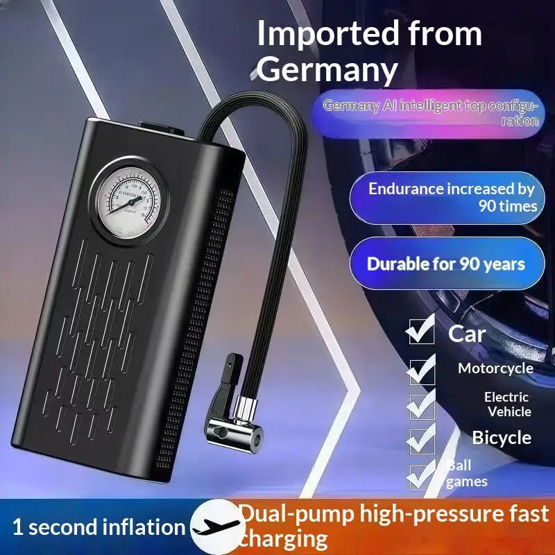 Tire Inflator Portable Air Compressor With Pointer Pressure Gauge Cordless Tire Inflator Air Pump For Car Tires Oasis Select Default Title