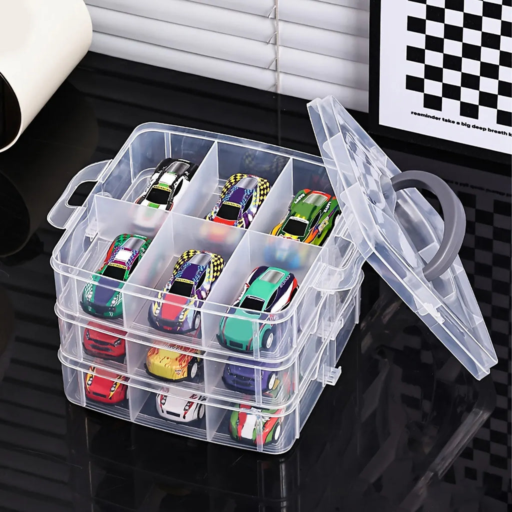 1pc Transparent and Minimalist Toy Storage Box, Dustproof and Moisture-Proof, Jewelry, Earrings, Portable Storage Box Oasis Select