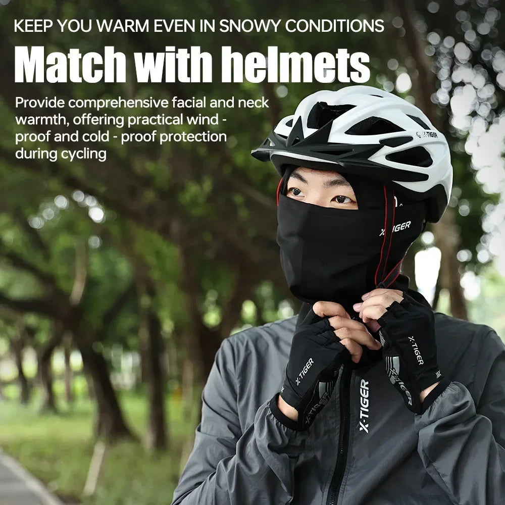 X-TIGER Warm Bicycle Motorcycle Full Face Mask Windproof Breathable Balaclava Anti-fog Ski Mask Winter Riding Mask Scarf Hood Oasis Select