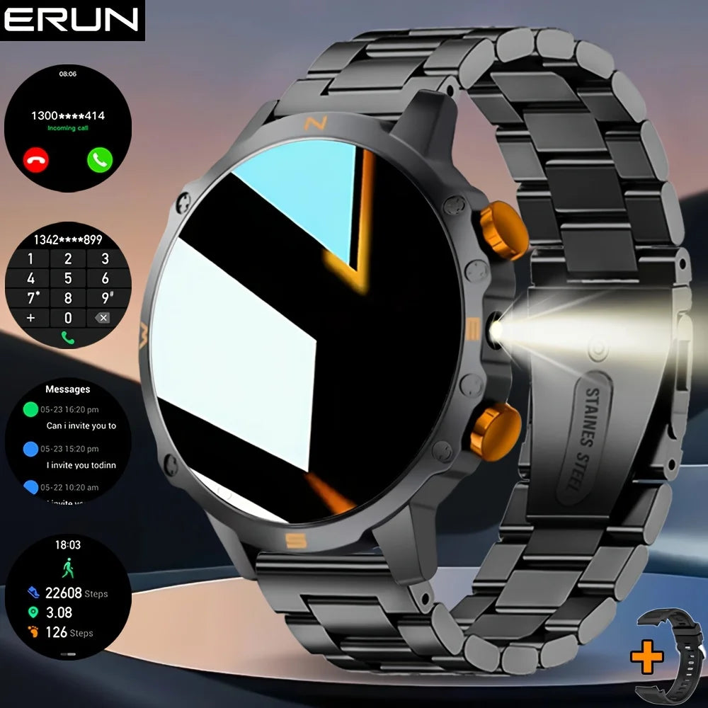 ERUN Men's Smartwatch TFT Display LED Flashlight Multi-Sport