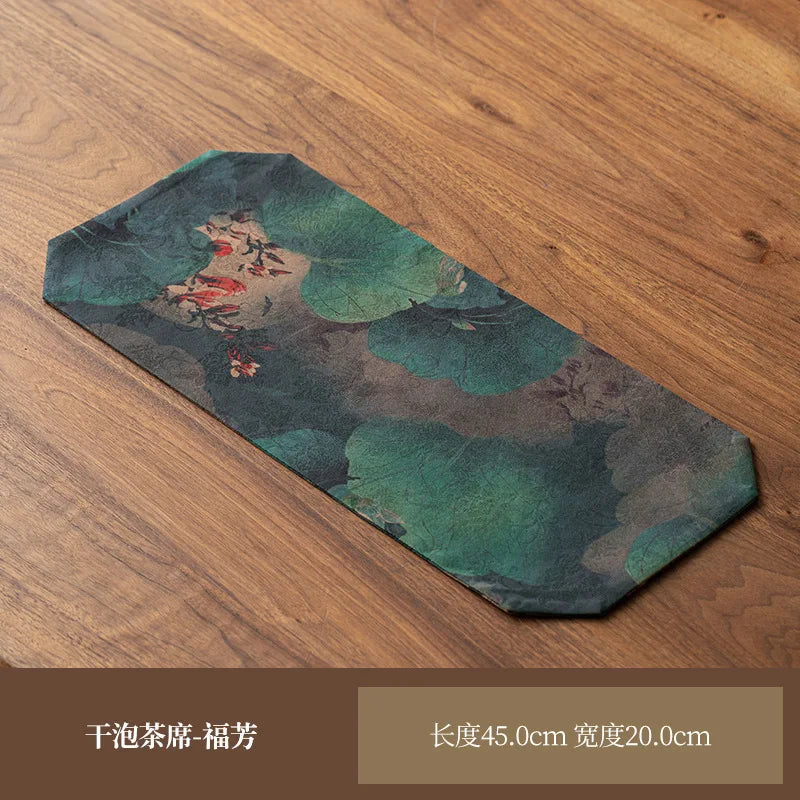 Silk Ruyi Tea Coaster, Teapot Mat, Kung Fu Tea Set Accessories, Anti-Collision Heat Insulation Mat, Teapot Holder, Tea Oasis Select Mat - Fu Fang
