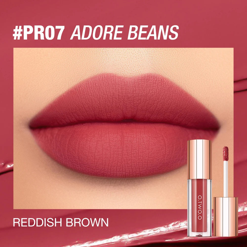 O.TWO.O Matte Lip Glaze | 24H Waterproof Color-Locking Lip Tint