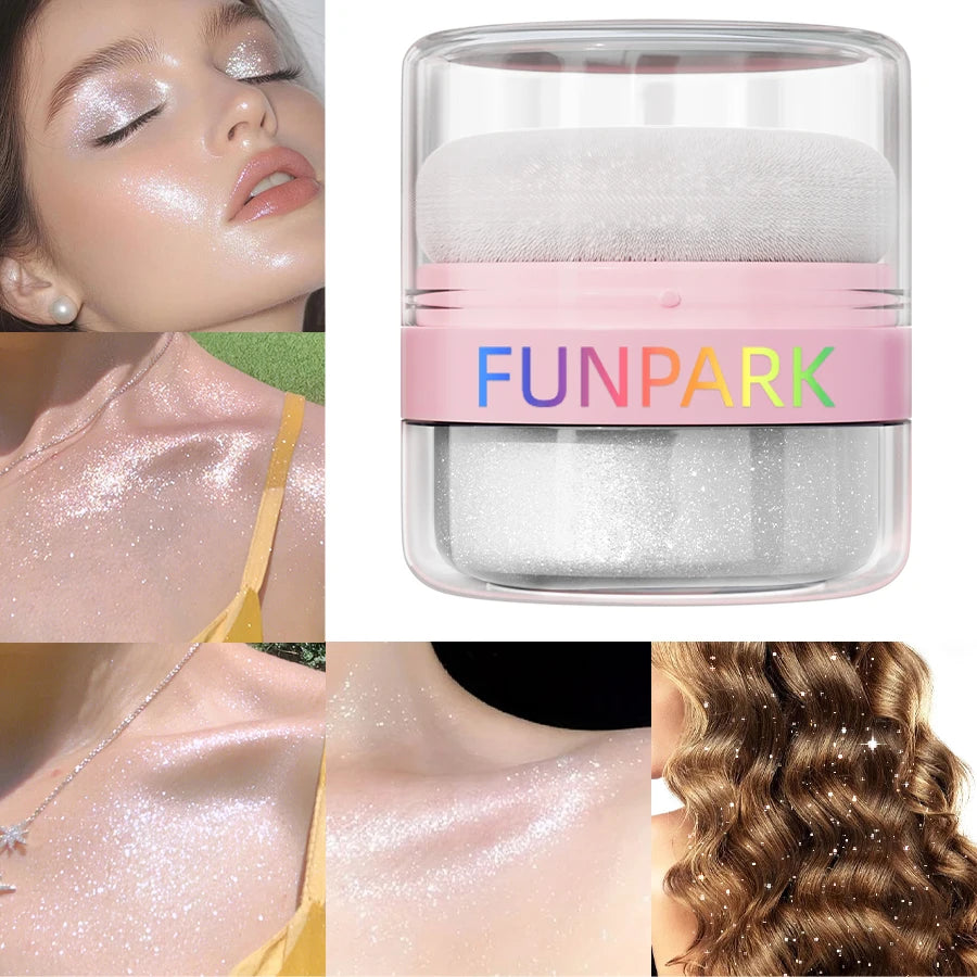 FUNPARK Diamond Highlighter Powder – Face & Body Shimmer
