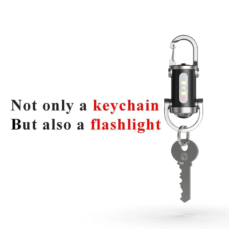 Mini Keychain Flashlights LED Side Light USB Rechargeable Torch COB Work Lamp Ultra Bright Portable Lantern for Camping Hiking Oasis Select