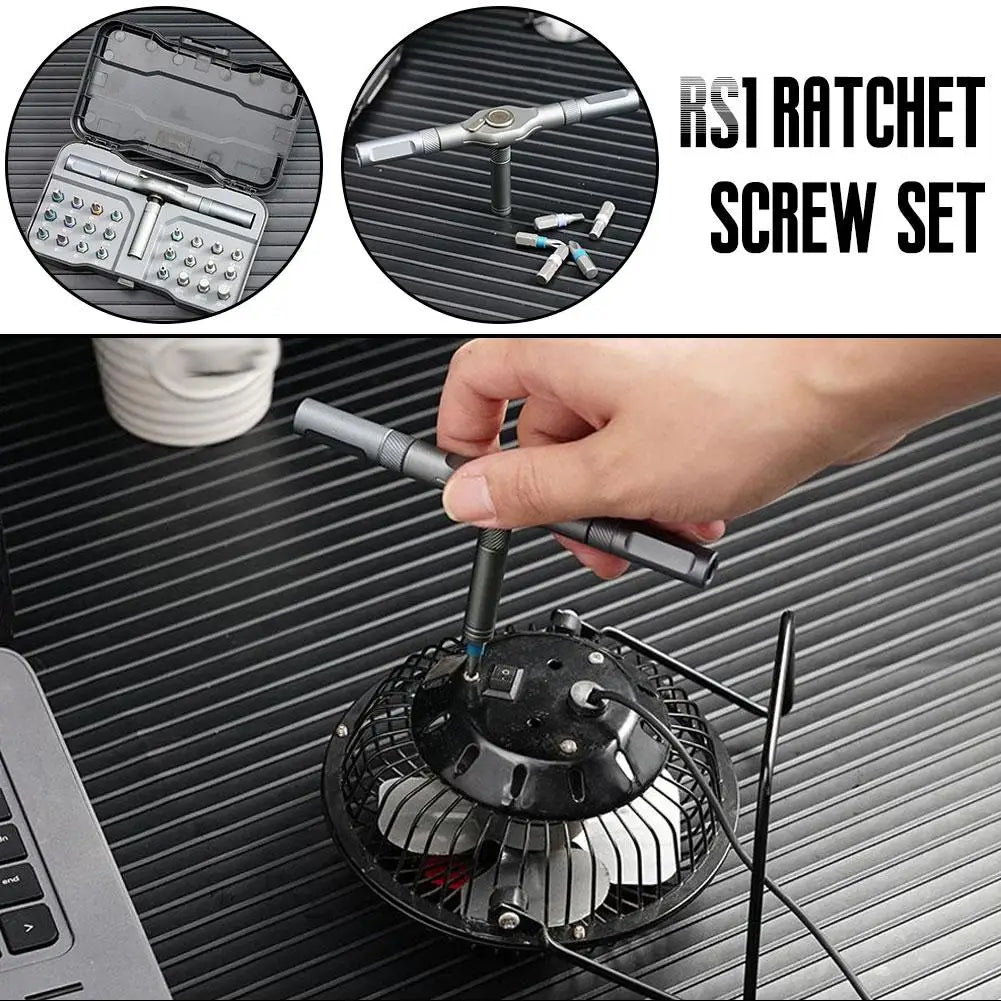 24-in-1 Multifunctional Screwdriver and Ratchet Wrench Set Magnetic Tips Home Repair Tool Kit for DIY Tasks Maintenance Projects Oasis Select