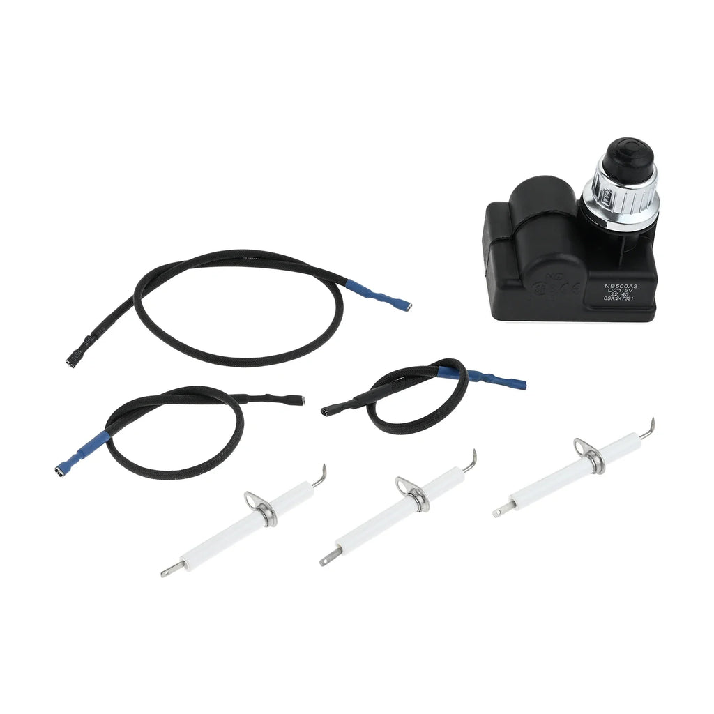 1 Set Grill Igniter Push-button Electronic Fits for Pit Boss TS-IG3007 4-in-1 Grills Replacement with 3 Wires 3 Spade Connectors Oasis Select