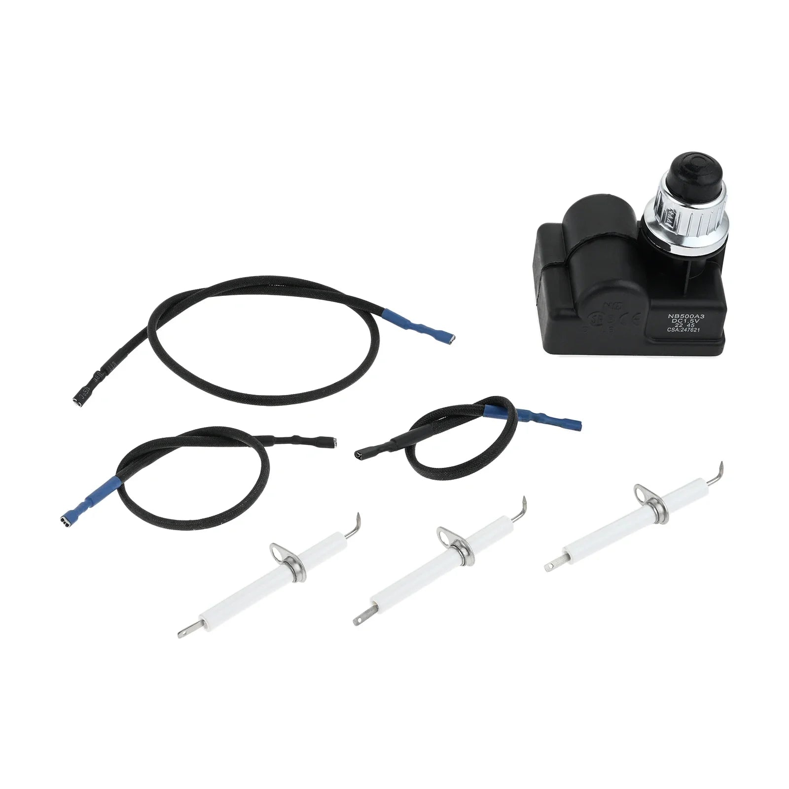 1 Set Grill Igniter Push-button Electronic Fits for Pit Boss TS-IG3007 4-in-1 Grills Replacement with 3 Wires 3 Spade Connectors Oasis Select